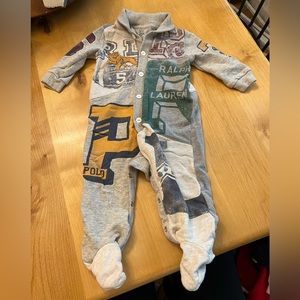 Ralph Lauren baby boys footy coverall